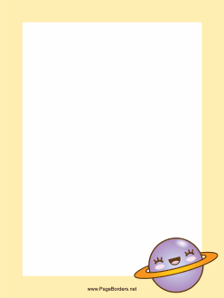 Happy Saturn Border page border