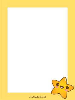 Happy Star Border page border