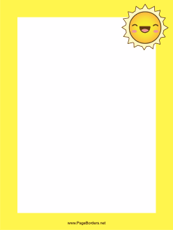 Happy Sun Border page border