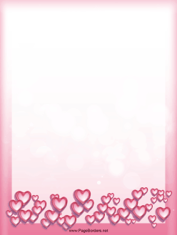 Heart Bubbles Border page border