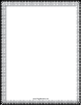 Hearts — Black and White Border page border