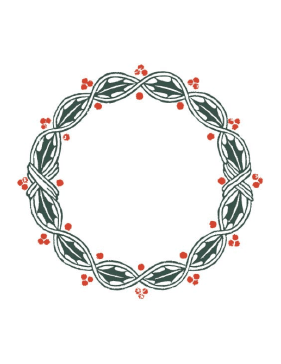 Holly Wreath Border page border