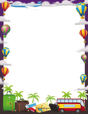 Hot Air Balloons Border page border