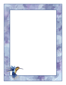 Hummingbird Border page border