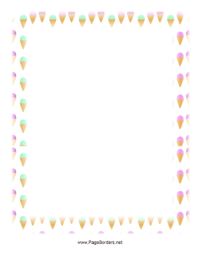 Ice Cream Cone Border page border