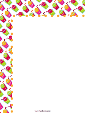 Ice Cream Sodas Party Border page border