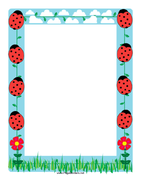 Ladybug Border page border