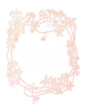 Leafy Red Border page border