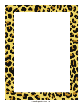 Leopard Print Border page border