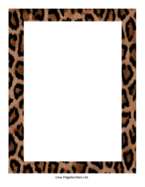 Leopard Print Border page border