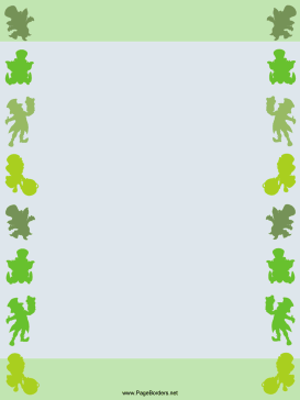 Leprechauns St Patricks Day Border page border