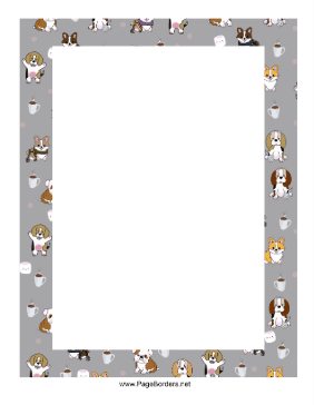 Little Dogs Border page border