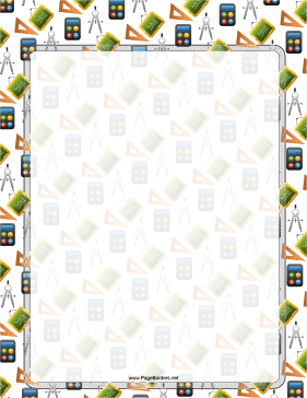Math Tool Border page border