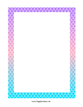 Mermaid Scales Border page border