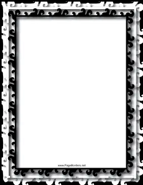 Multilayer Black and White Border page border