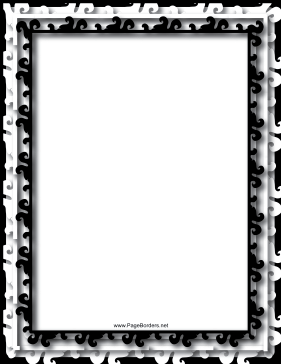 Multilayer Black and White Border page border