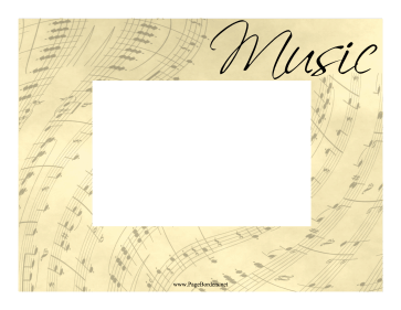 Music Sheet Border Horizontal page border