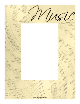 Music Sheet Border Vertical page border