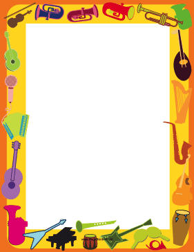 Musical Instrument Border page border