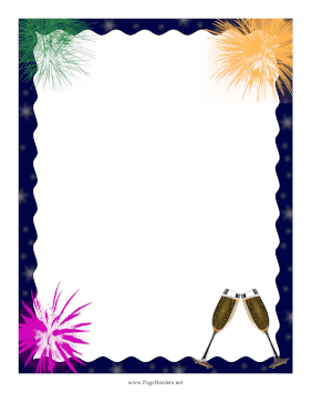 New Year Border page border