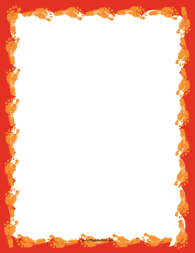 Orange Footprint Border page border