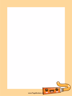 Orange Paint Border page border