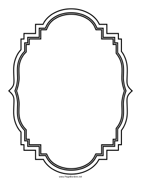 Ornamented Triple Elliptical Border page border