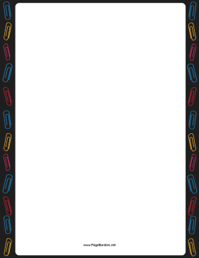 Paper Clip Border page border