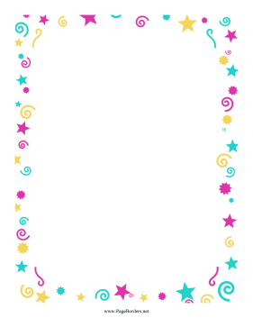 Party Confetti Border page border