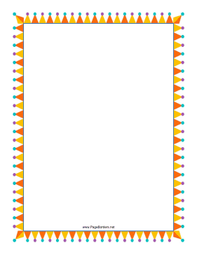 Party Hat Border page border