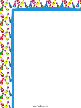 Party Hats Party Border page border