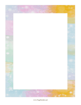 Pastel Watercolor Border page border