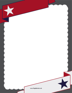 Patriotic Banner Border page border