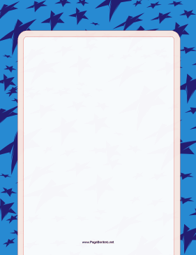 Patriotic Blue Stars Border page border