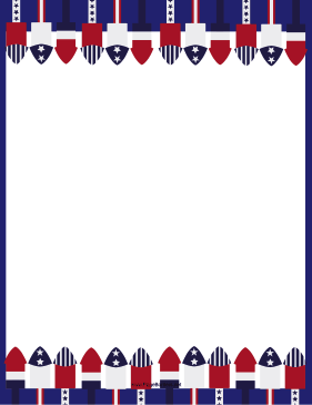 Patriotic Rockets page border