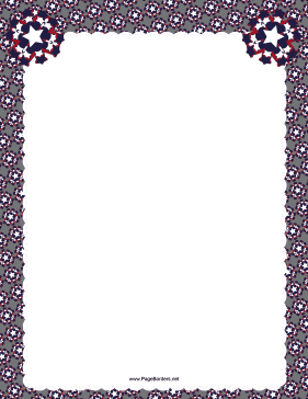 Patriotic Star Clusters Border page border