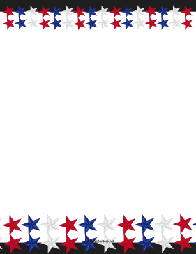 Patriotic Stars Border page border