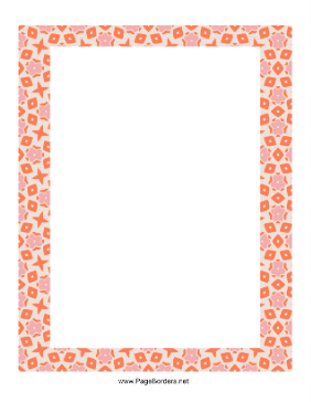 Pink And Orange Border page border
