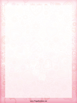 Pink Heart Border page border