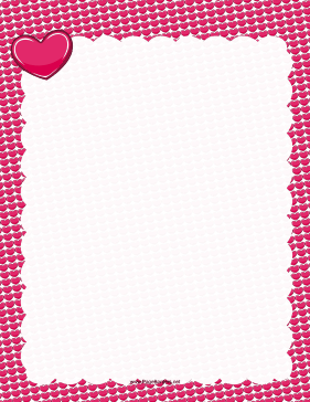 Pink Hearts Border page border