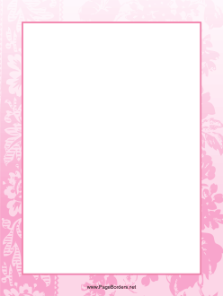 Pink Petals Border page border