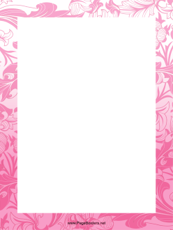 Pink Plant Border page border