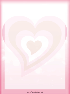 Pink Red Hearts Valentine Border