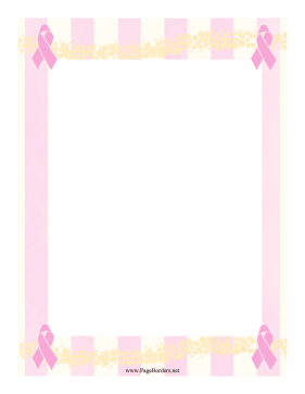 Pink Ribbon Border page border