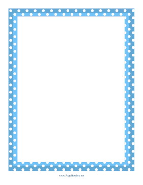 Polka Dot Border Blue page border