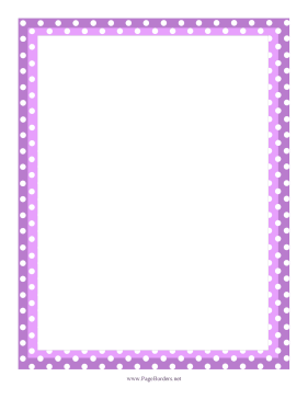 Polka Dot Border Purple page border