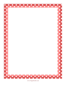 Polka Dot Border Red page border