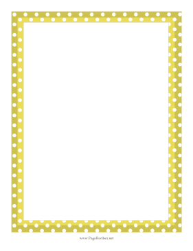 Polka Dot Border Yellow page border