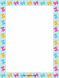 Polka Dot Bowtie Border page border