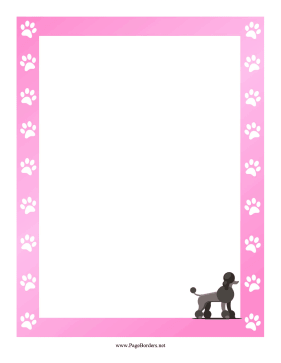 Poodle Border page border